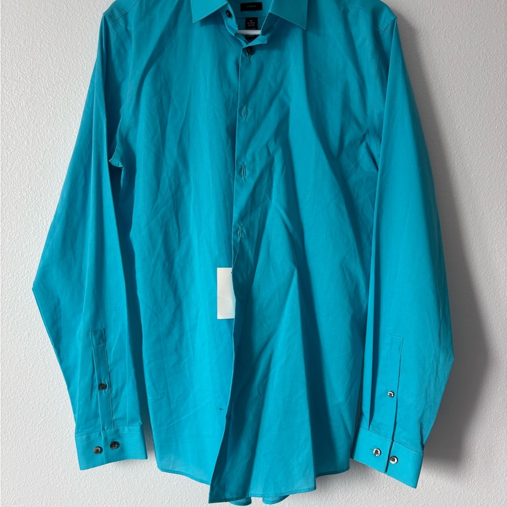 JF J.Ferrar Vibrant Blue Dress Shirt